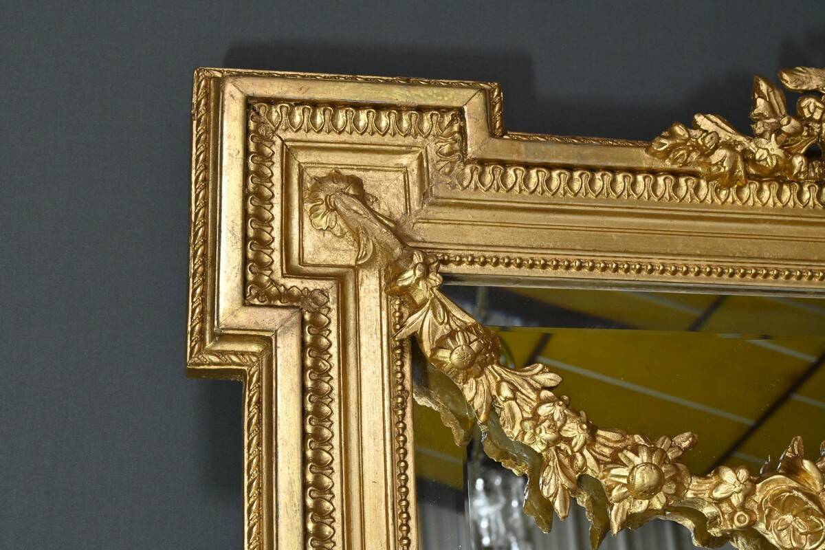 Gilded Wood Mirror, Louis XVI Style – Part 2 of the 19th Century