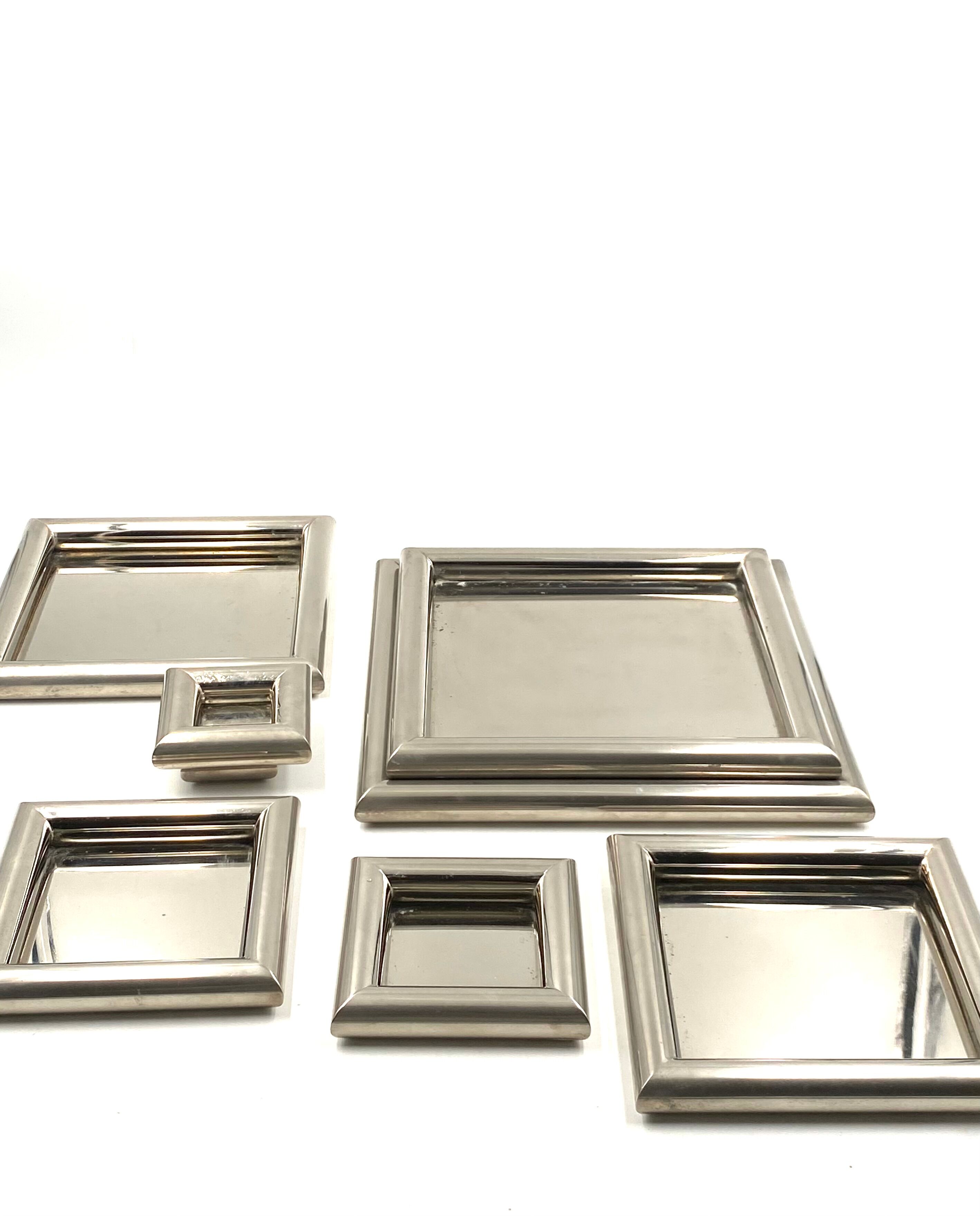 Ziggurat-shaped stacked trays / vide poche sculpture, Italy 1970s