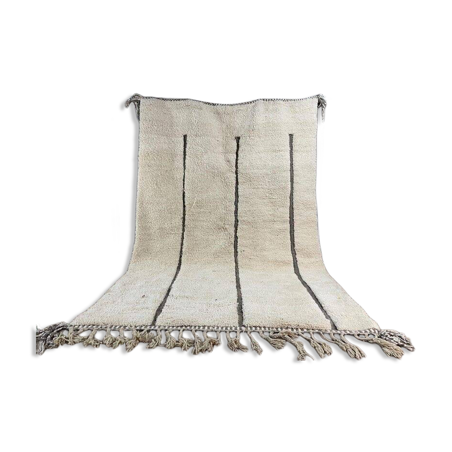 Handmade pure wool carpet, Moroccan artisan, size 1.5/2.5 m.