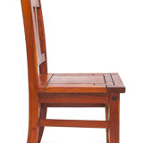Set of 4 chairs in solid mahogany, vintage Art Nouveau, 1900