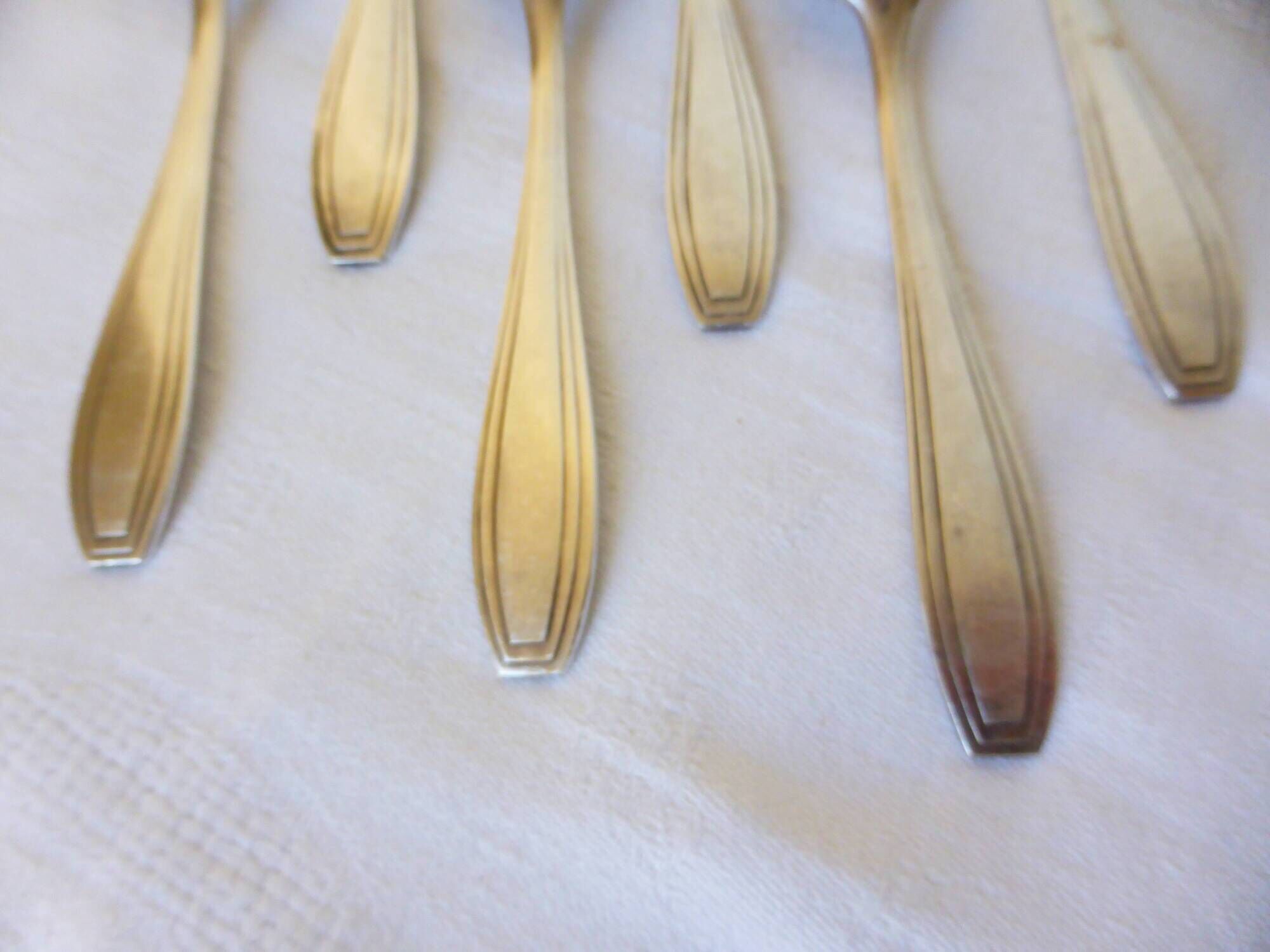 6 Apollo teaspoons in punched silver metal 2106241