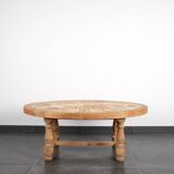 Vallauris wooden and ceramic coffee table