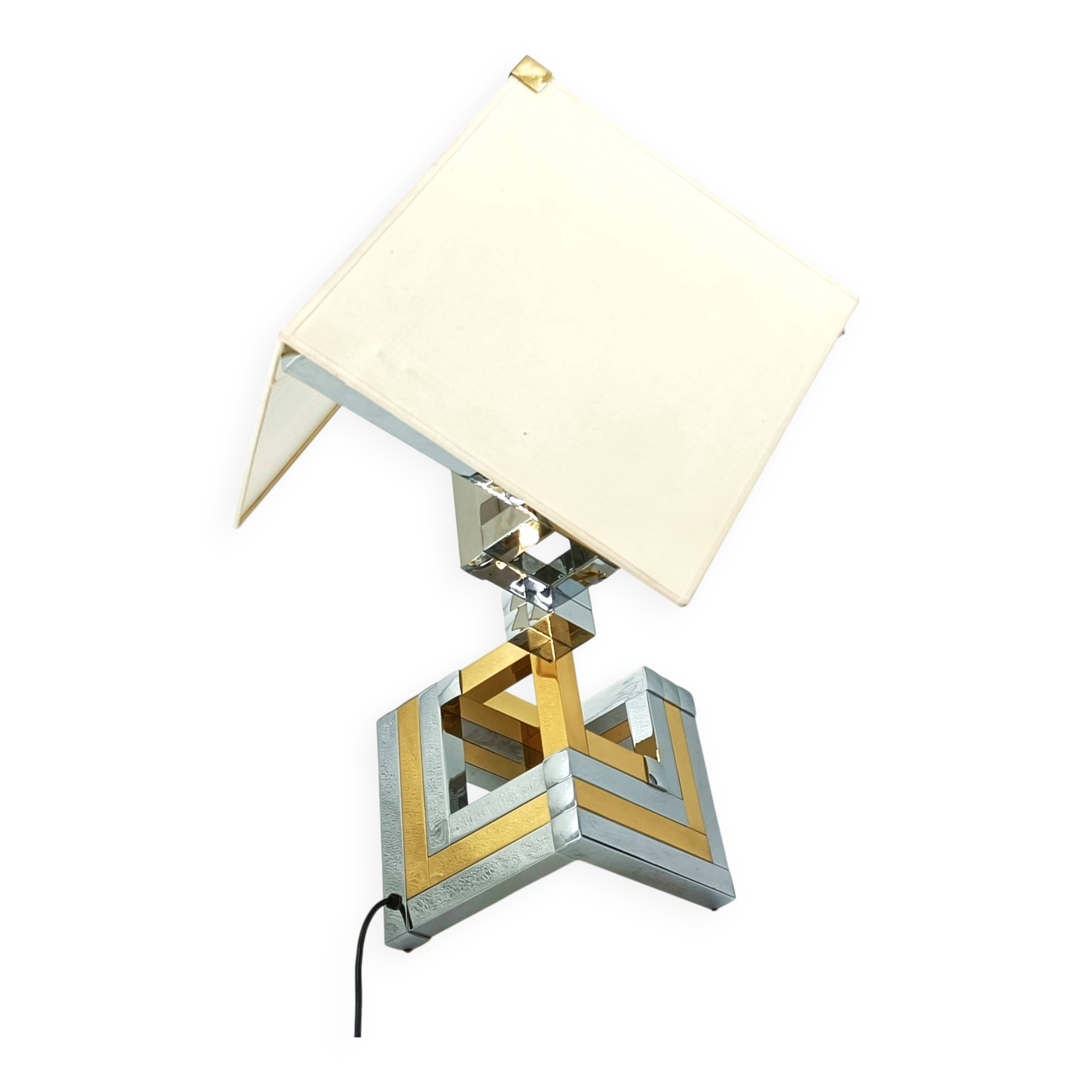 Large Geometrical table lamp by Lumica, Spain, 1970s