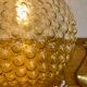 Vintage amber glass globe hanging lamp