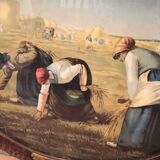 Tableau ancien Huile sur toile "Les Glaneuses" par Jean-François Millet