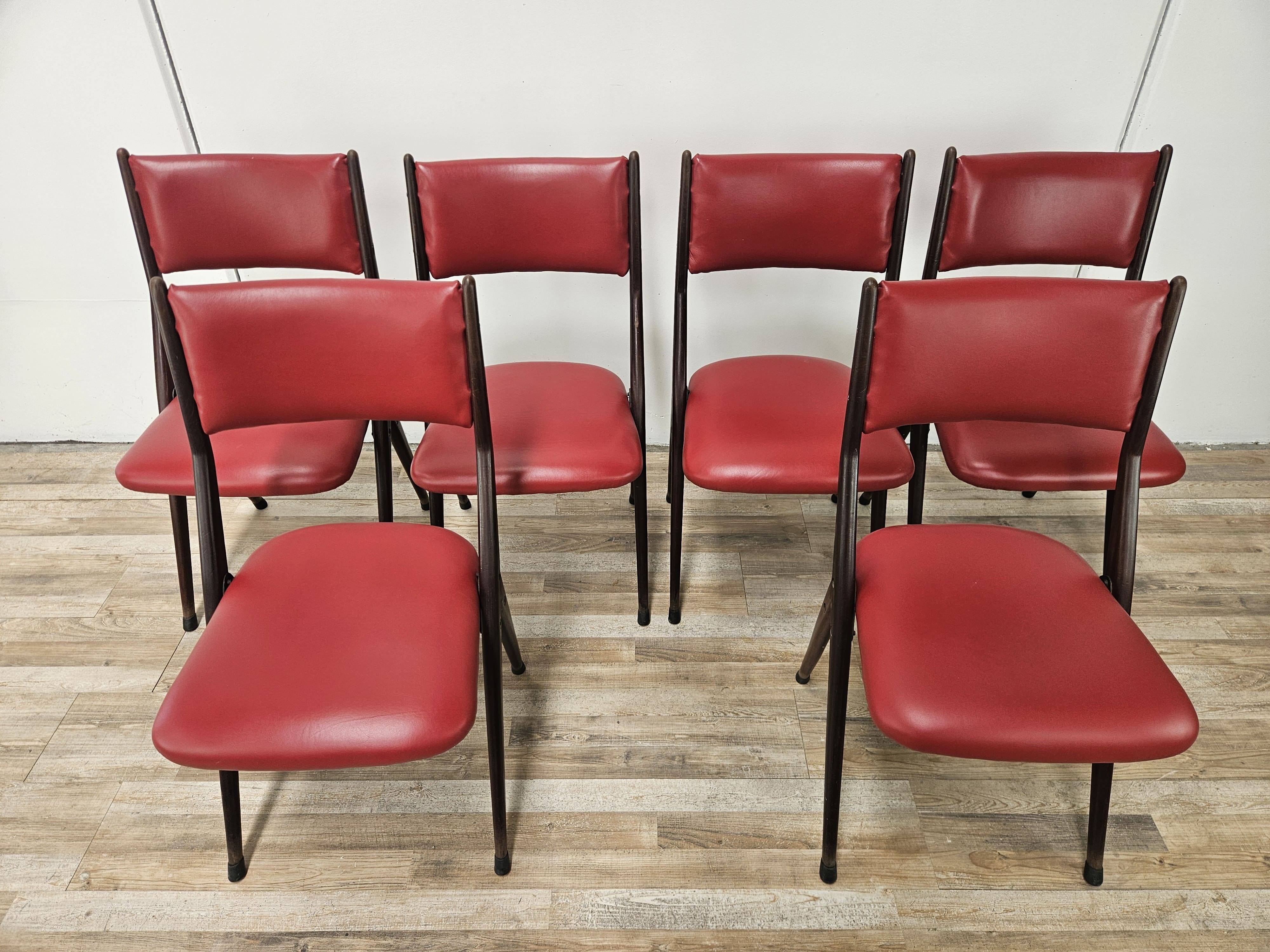 Six chairs by Gaetano and Alessandro Besana, 1960