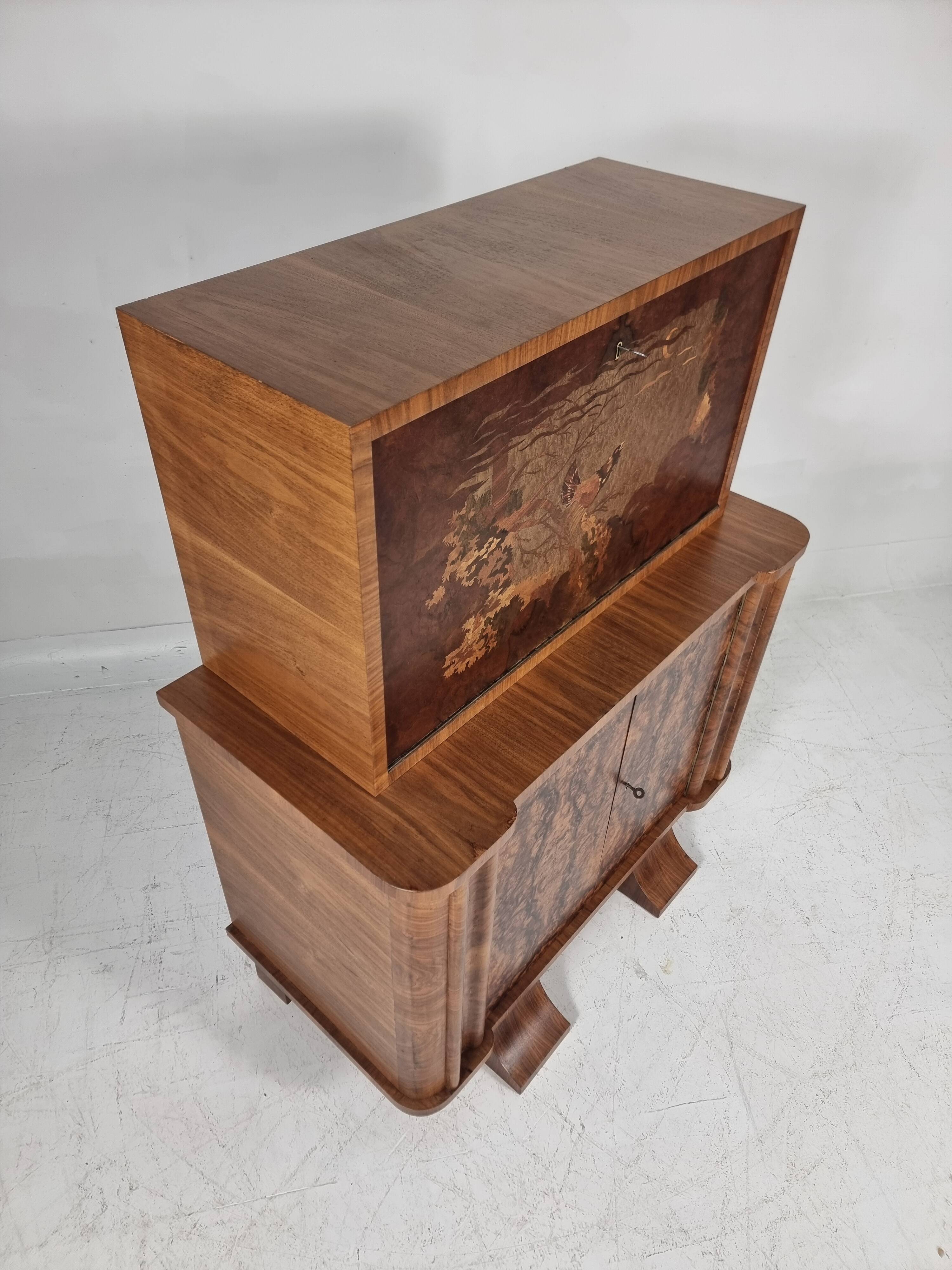 Art Deco Cabinet Bar, 1940s