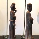 A Pair Of Wooden Lamps The Way of James Mont