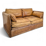 Roche Bobois 80s 2-seater leather sofa