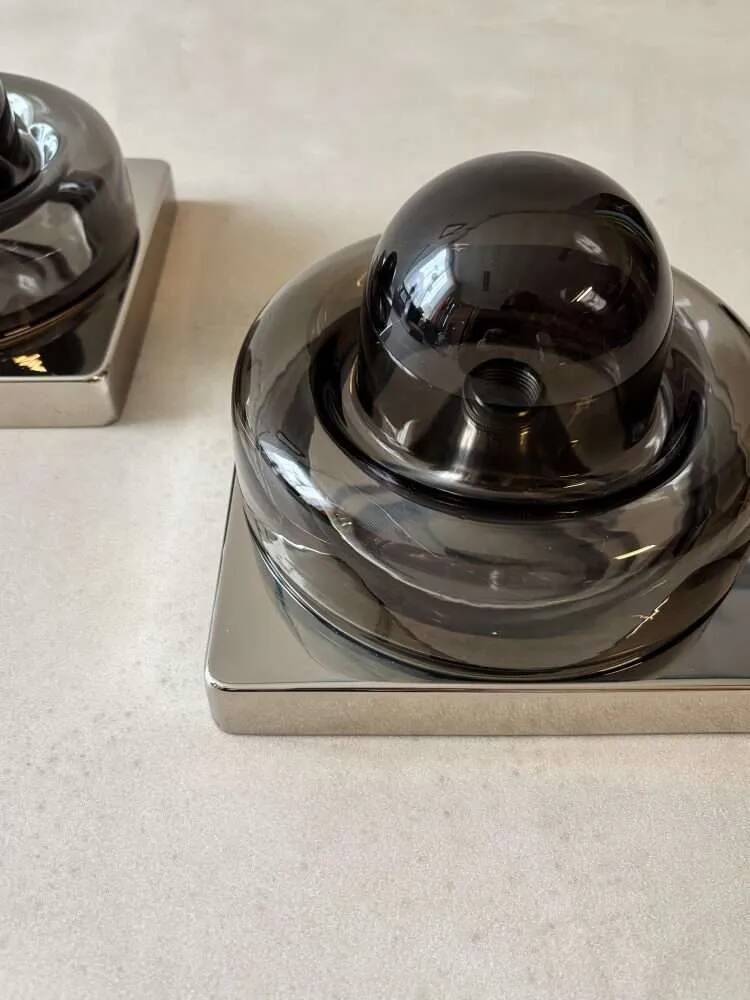 Cosack wall sconces in tinted glass from the 1970s.