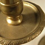 Three-light candlestick in gilded bronze