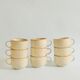Set of 9 speckled ceramic coffee cups