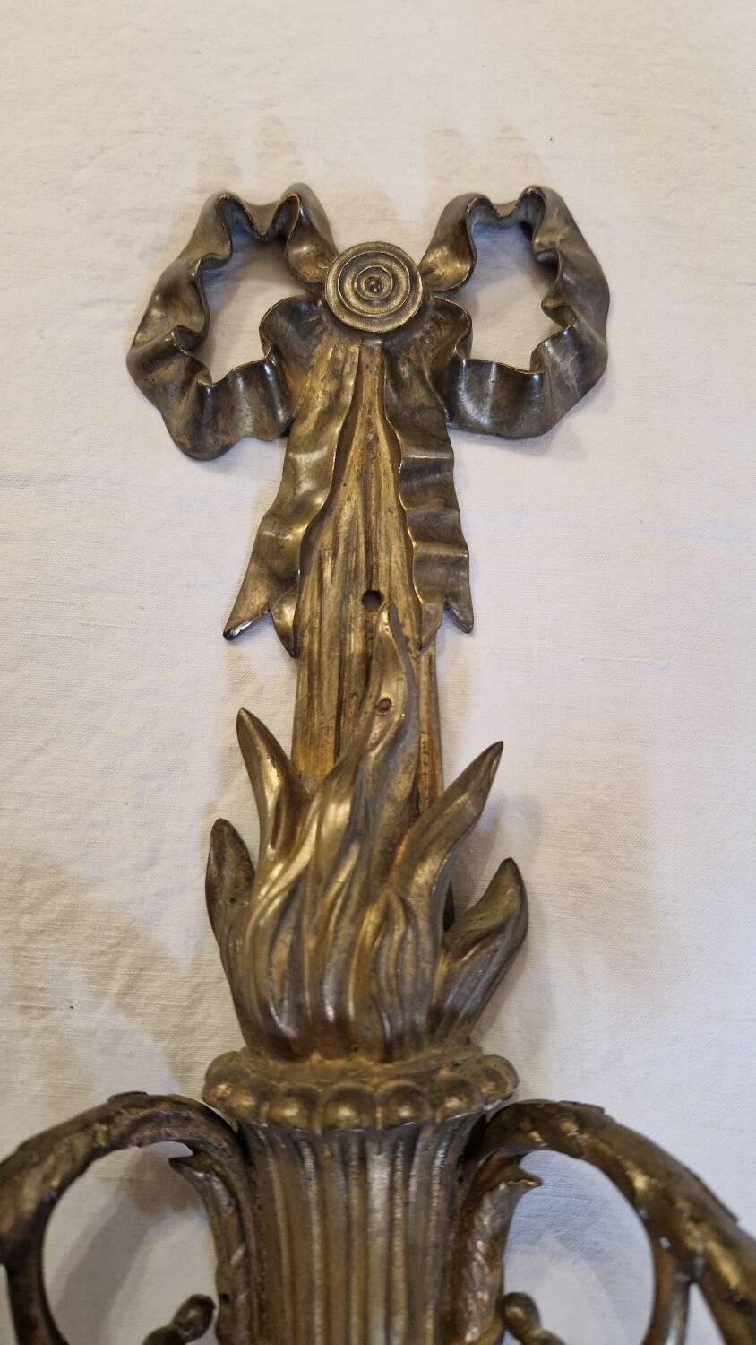 Golden bronze wall light