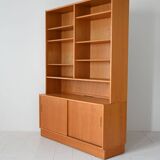 Scandinavian bookcase with storage compartment