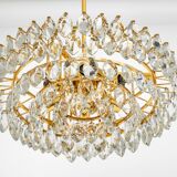 Lustre Bakalowits in brass and crystal glass, Austria, 1960s