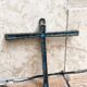 Piéchaud enameled bronze wall cross.