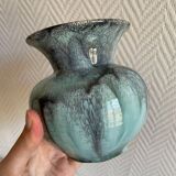Blue lava style vase Vallauris