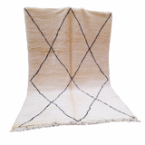Tapis berbère classique blanc et noir