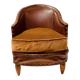 20th Century Art Deco Studded Leather Club Chair