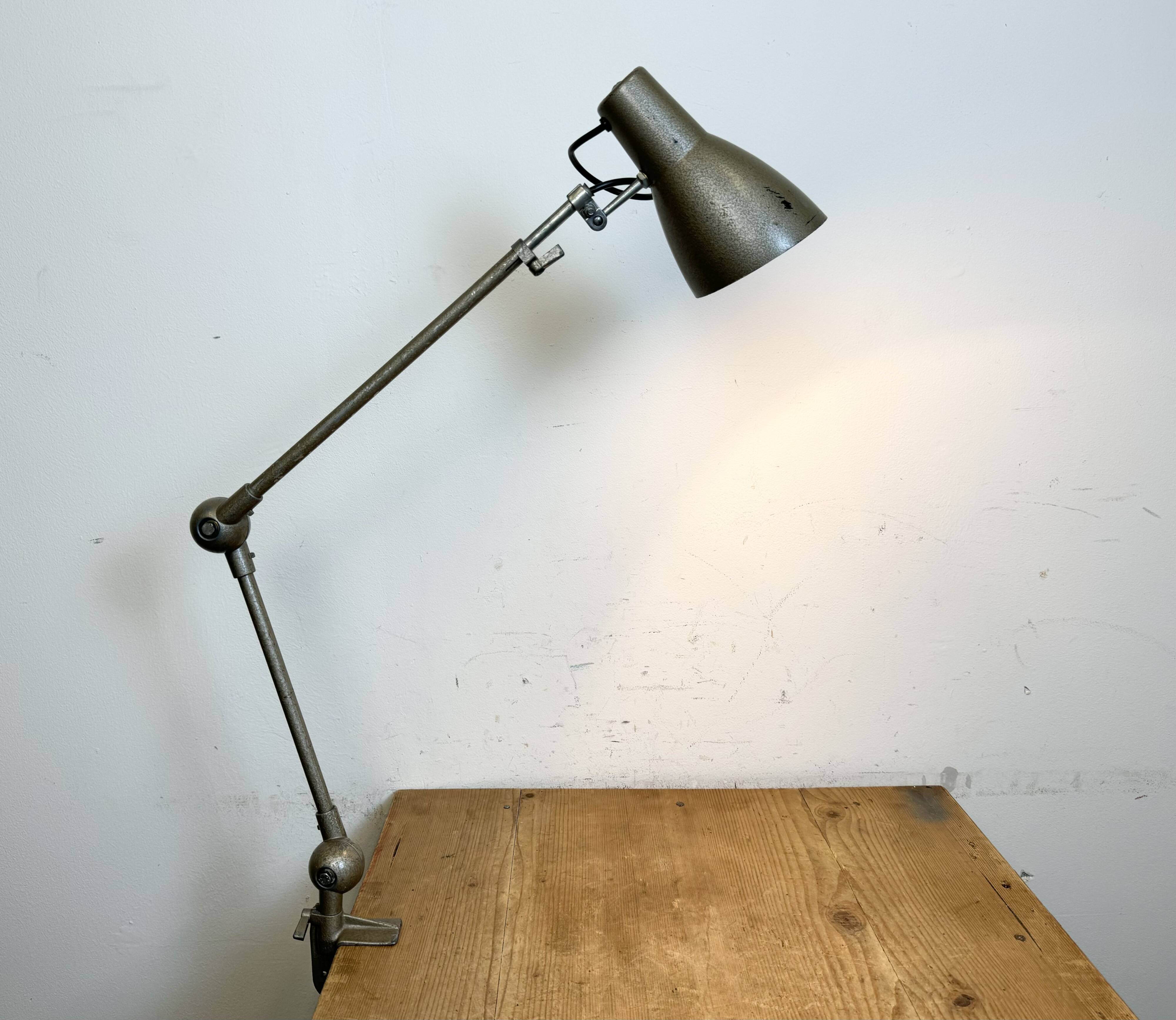 Vintage Grey French Adjustable Table Lamp, 1960s