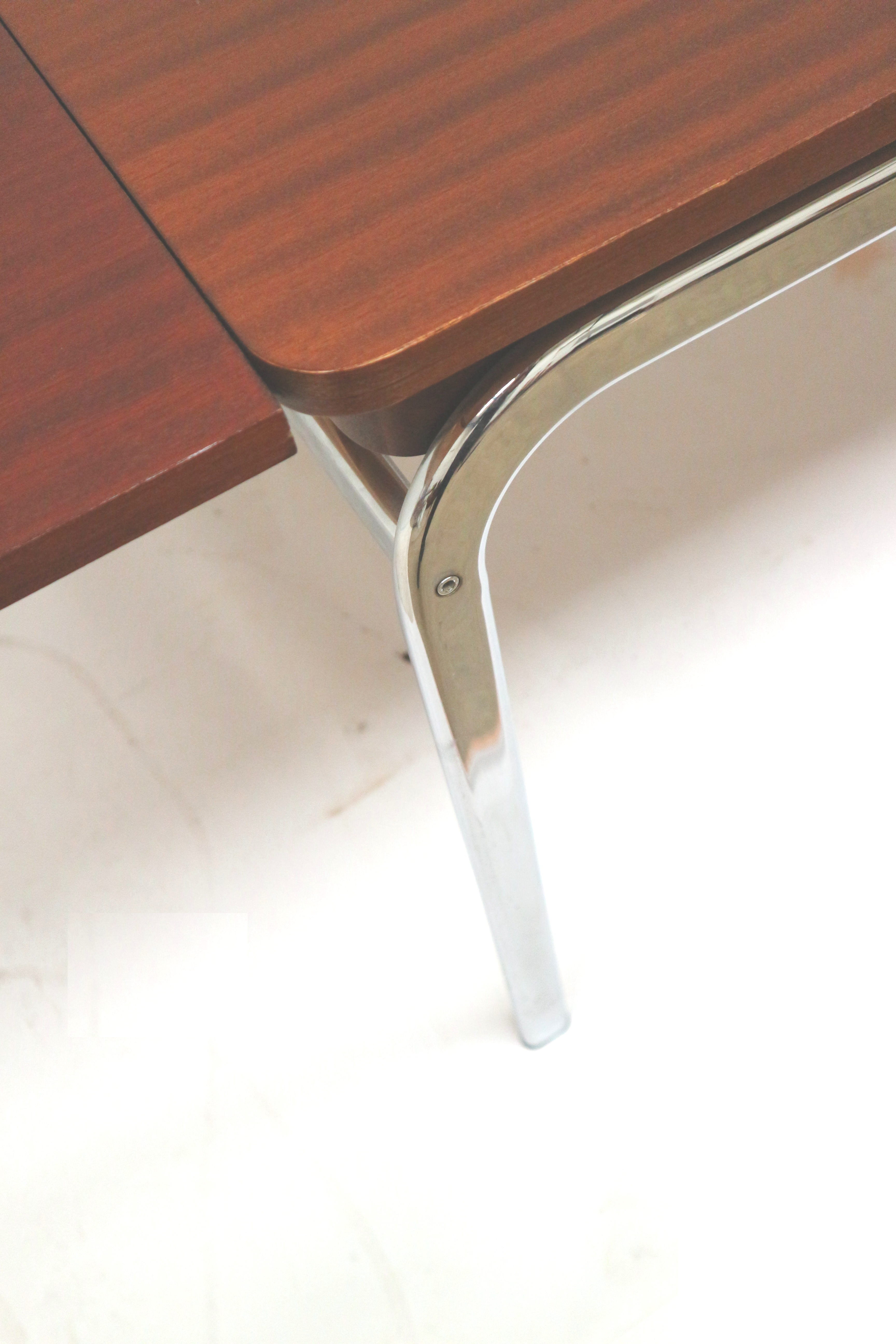 Vintage extendable dining table made in the 1970s