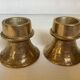 Pair of bronze candlesticks with tulip base