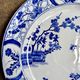Round flat dish Creil & Montereau in blue ironstone, "Japan" service