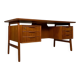 1960s Vintage Danish Teak Writing Desk by Gunni Omann for Omann Jun No 75
