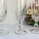 7 Luminarc champagne flutes, Lance model, 1970, made in France