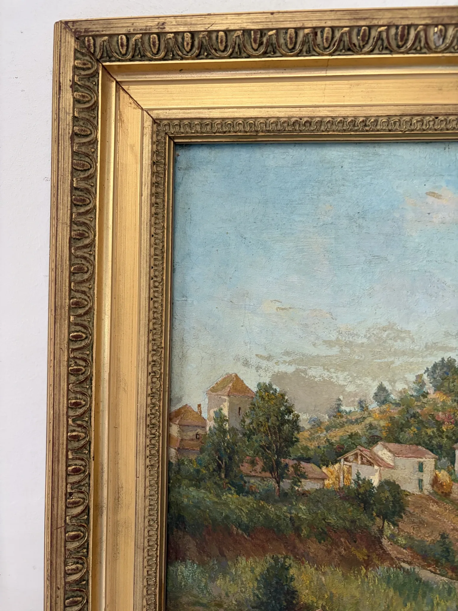 French landscape, oil on canvas signed Louis Garry 1915