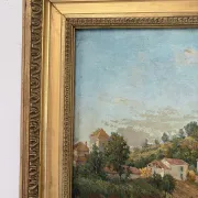 French landscape, oil on canvas signed Louis Garry 1915
