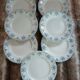 7 antique dessert plates in ironstone