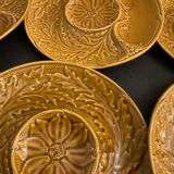 6 plates slurry for artichokes in Gien earthenware, 1960