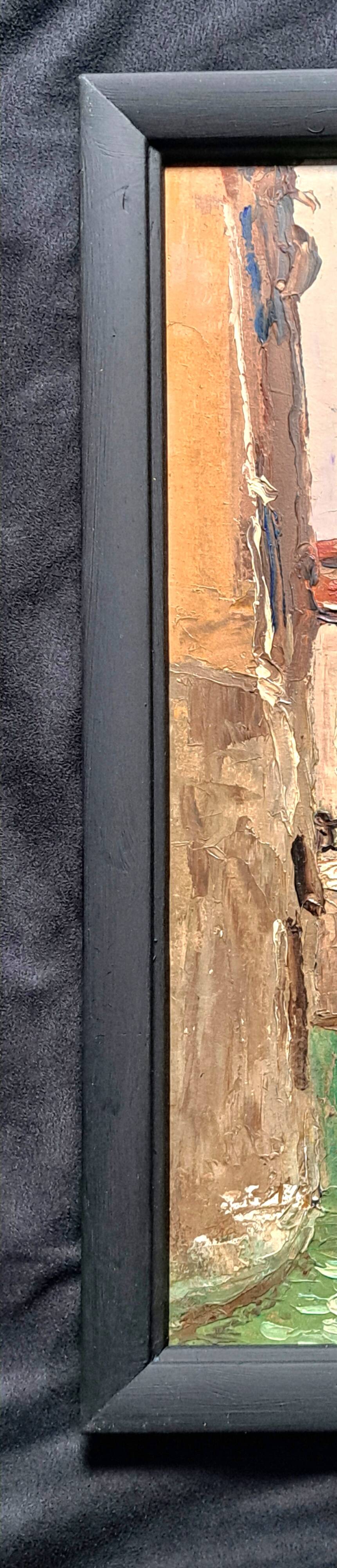 Impressionist painting in oil on cardboard - Berjonneau French school - 20th century