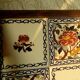 Wooden top and faience of gien decoration peony