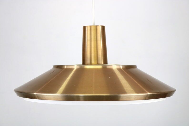 XL Danish copper pendant lamp 1970s