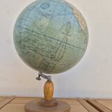 Terrestrial Globe World Map signed Gérard Barrière and Thomas Period 1930s