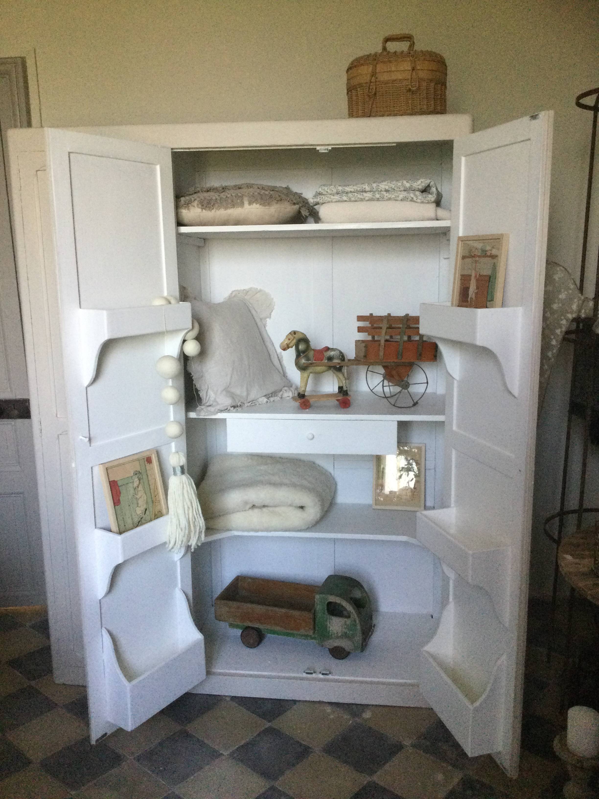 Antique Parisian 3-door wardrobe