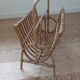 Rattan magazine rack