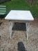 Wrought iron bistro table.