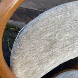 Pair of vintage curved wooden chairs