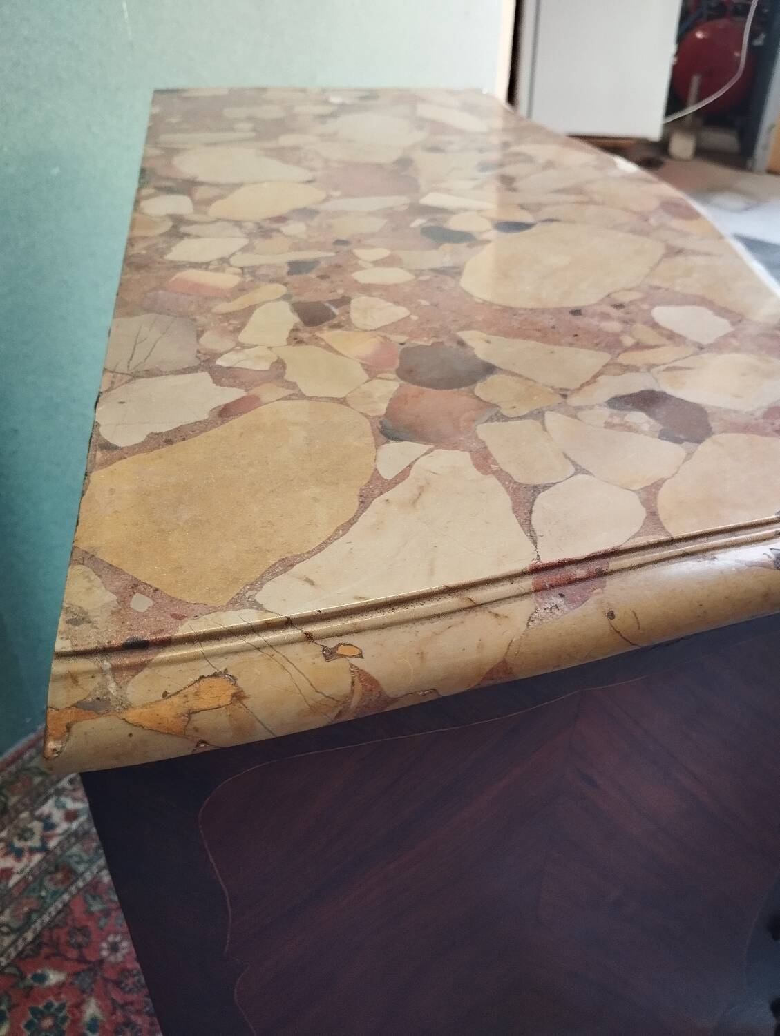 Louis XV style marquetry chest of drawers