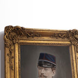 Portrait man 1930 in gold frame