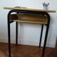 refurbished wooden school desk