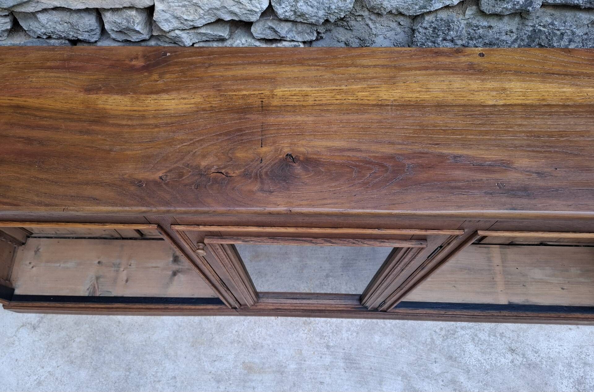 Oak display cabinet 237 cm