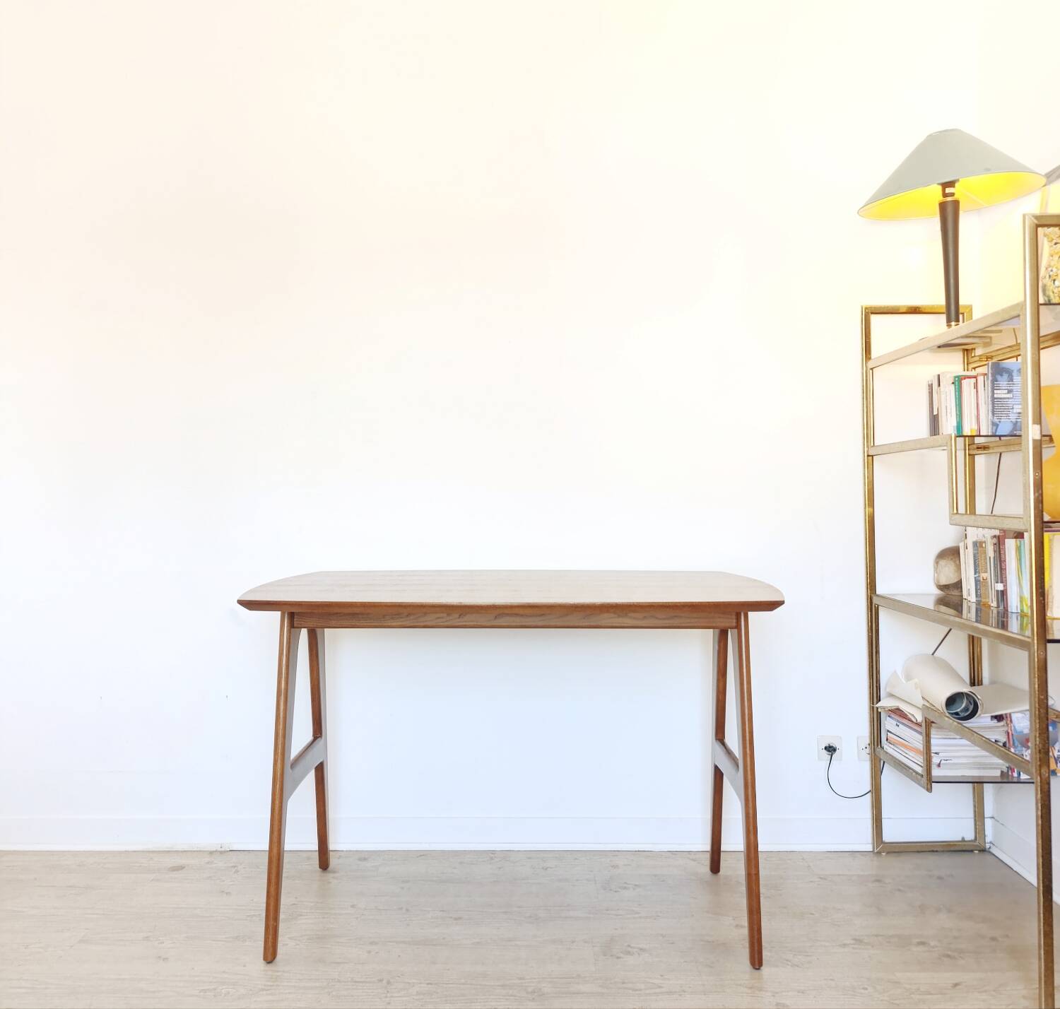 Danish high table in walnut, recently made.
