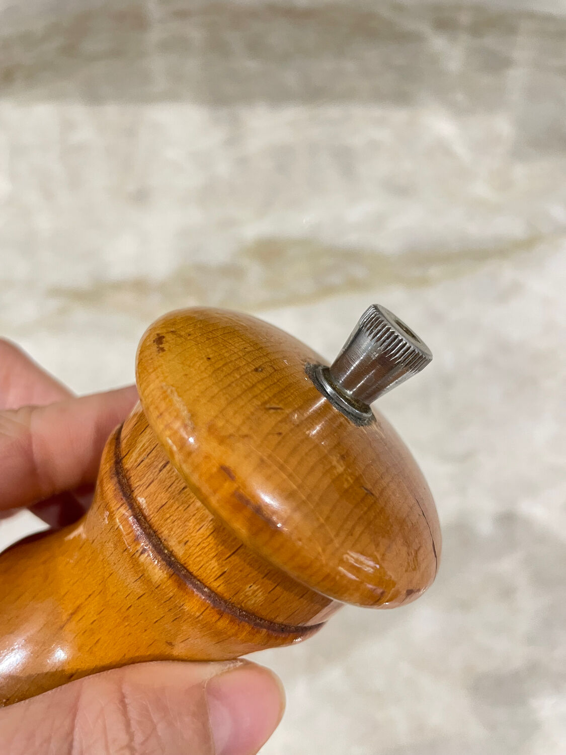Vintage wooden pepper mill