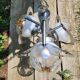 Pendant lamp, chandelier, chrome and Murano glass, Mazzega, Italy, 1960-70