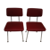 2 chairs in red skaï metal struxture 70s