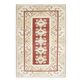 Tapis en laine et coton turc noué à la main rouge 202x301